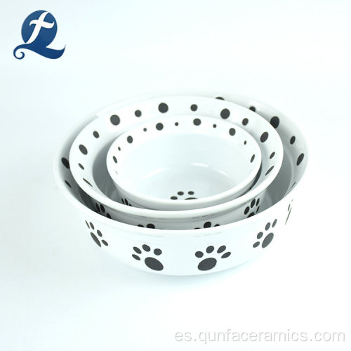 Alimentación personalizada portátil agua potable perro tazón cerámica